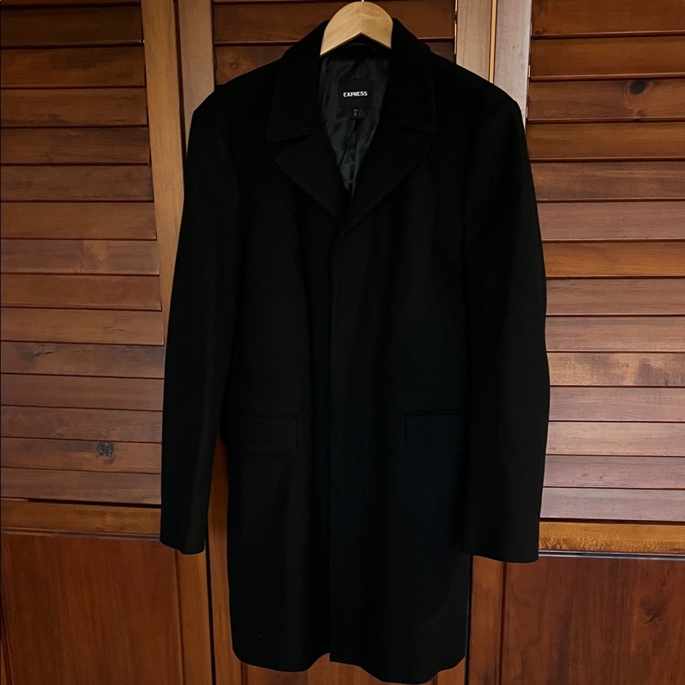 Express Women's Elegant Black Trench Coat